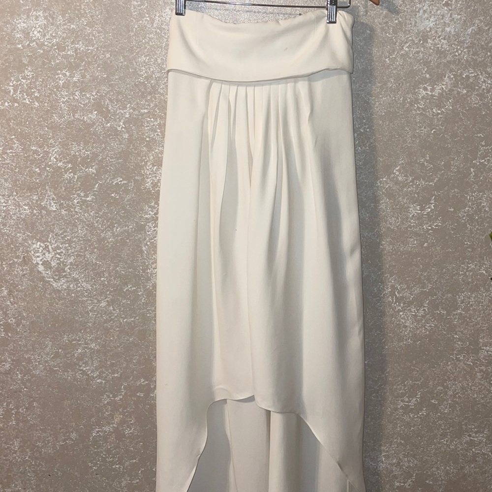 Saint Laurent Paris High/Low Strapless dress